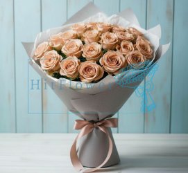 Букет роз Карамель