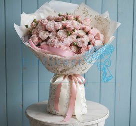 Букет роз Розовая пенка